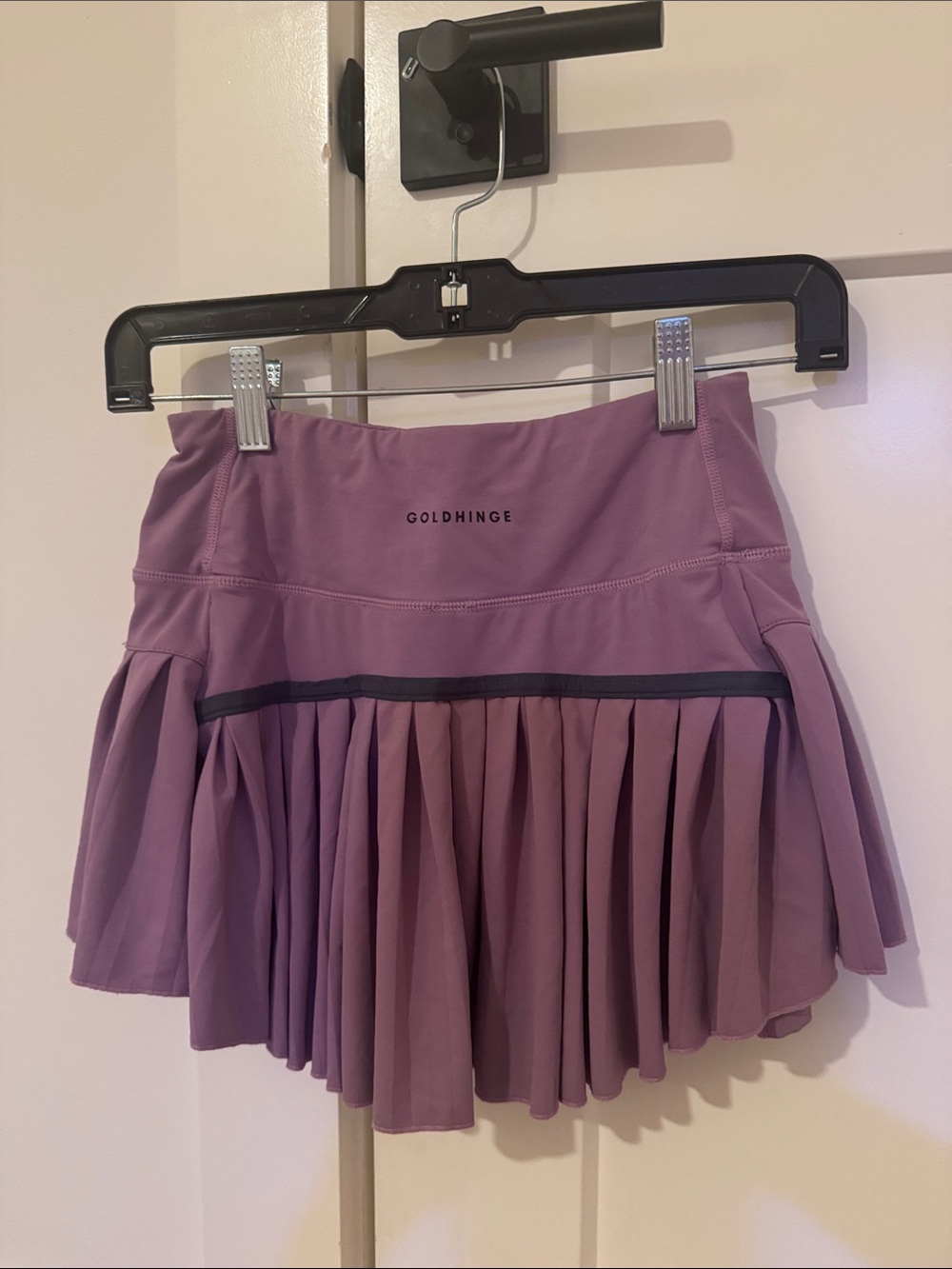 Purple Gold Hinge Pleated Skirt